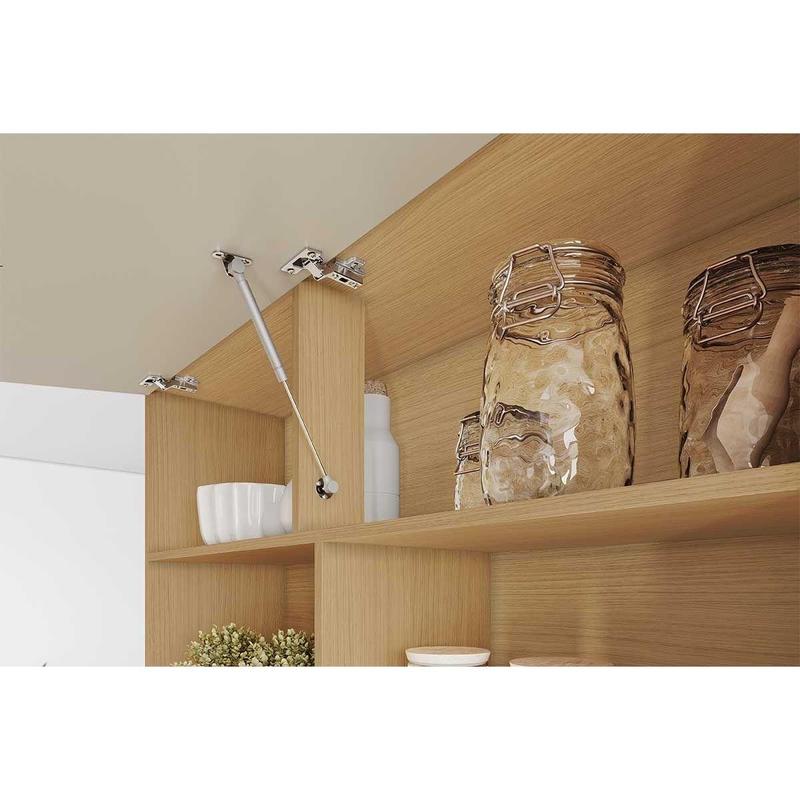 Cozinha Compacta Nobreza c/ 5 Portas e 2 Gavetas 160cm Carvalho